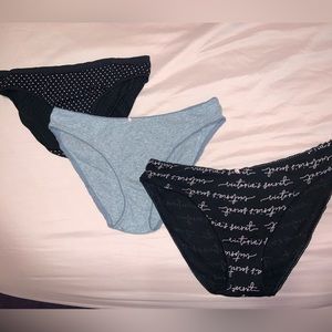3 Victoria secret bikini panties set all size Large NEVER worn